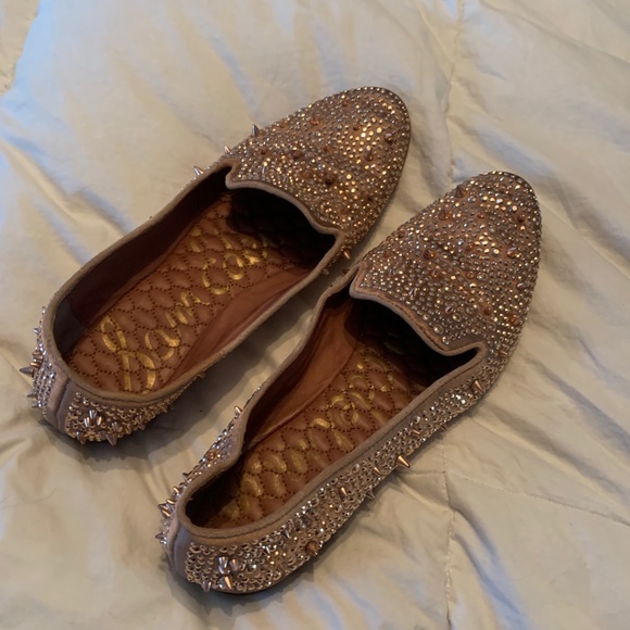 Sam Edelman Adena Studded Loafers 8.5 Rose Gold - Picture 4 of 15